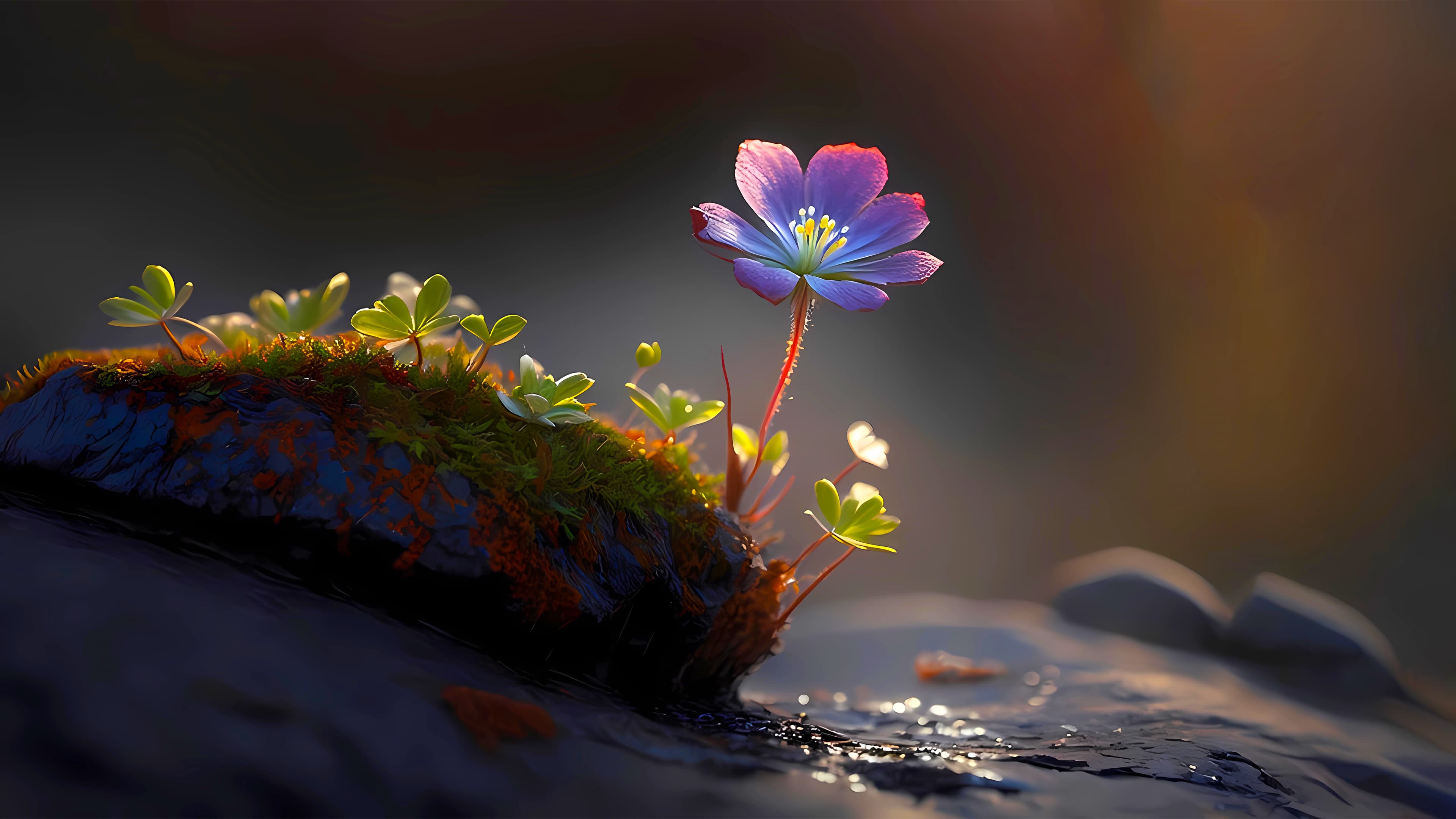 Spring flowers natural landscape wallpaper