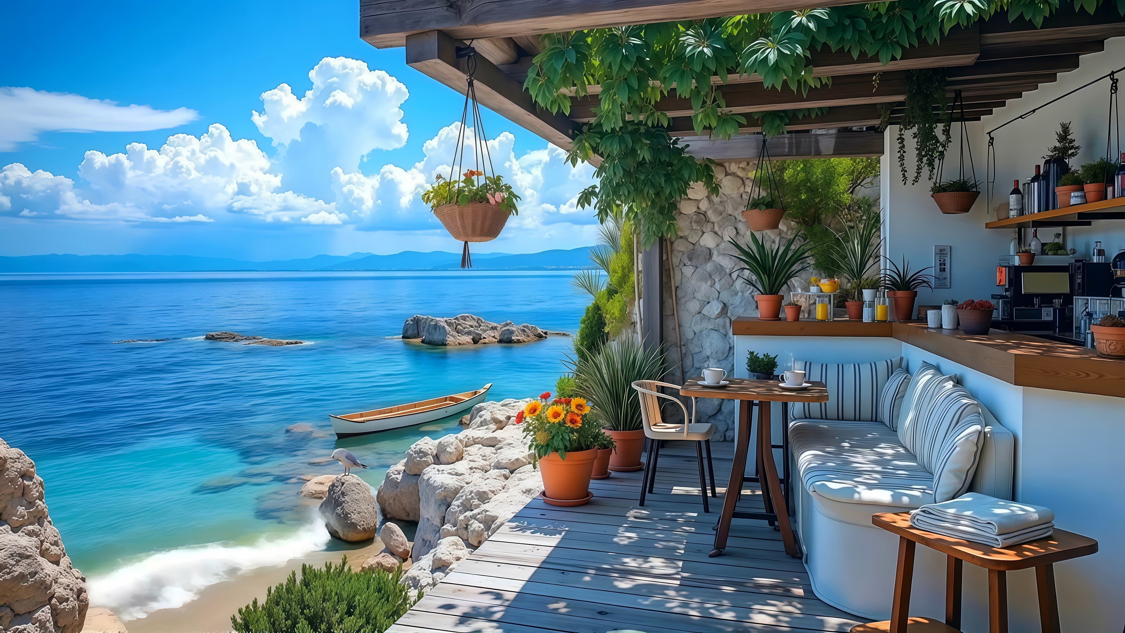 High-res natural island landscape wallpaper