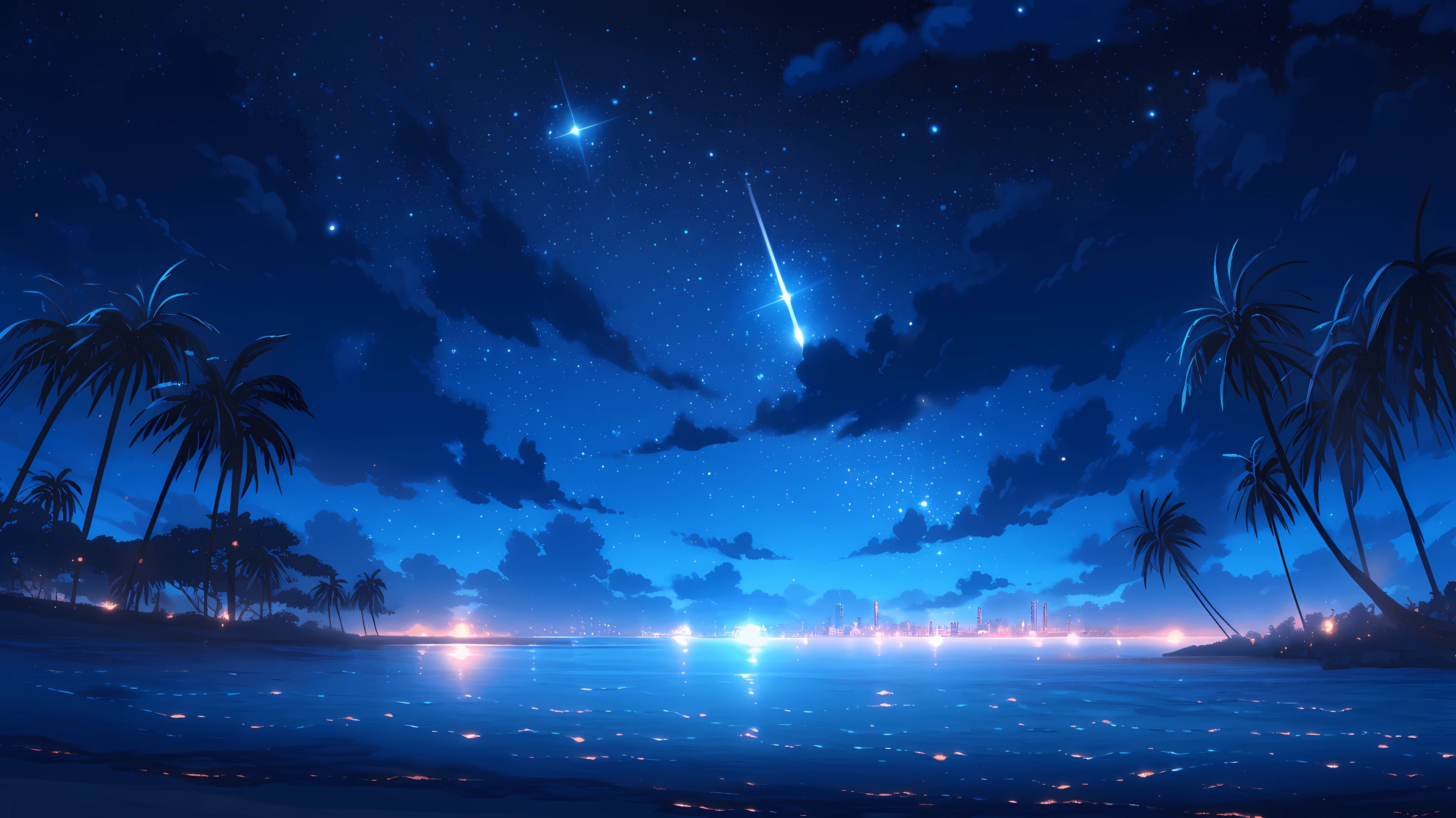 4K starry night galaxy space wallpaper