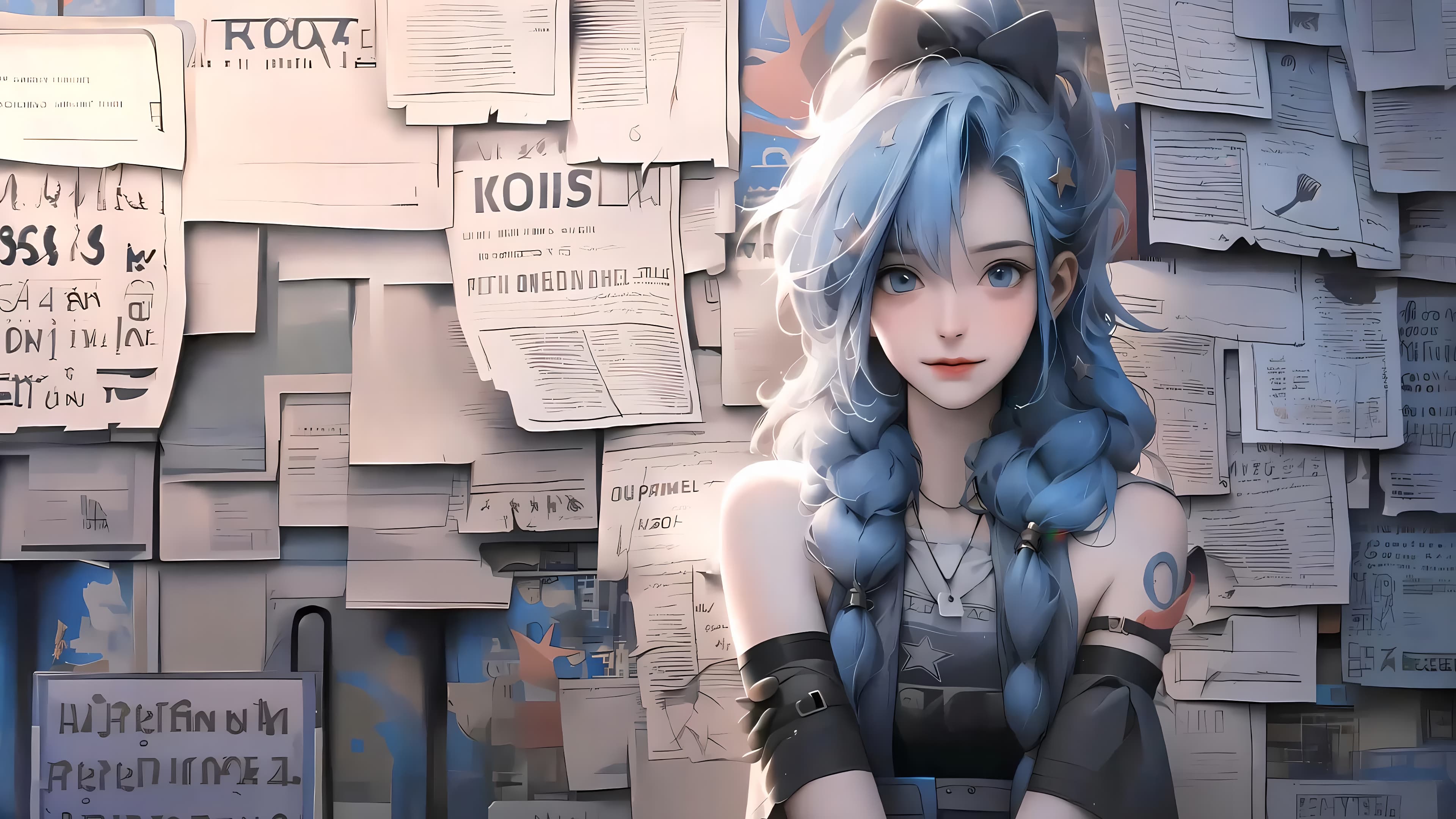 High-res anime girl wallpaper, Japanese game character