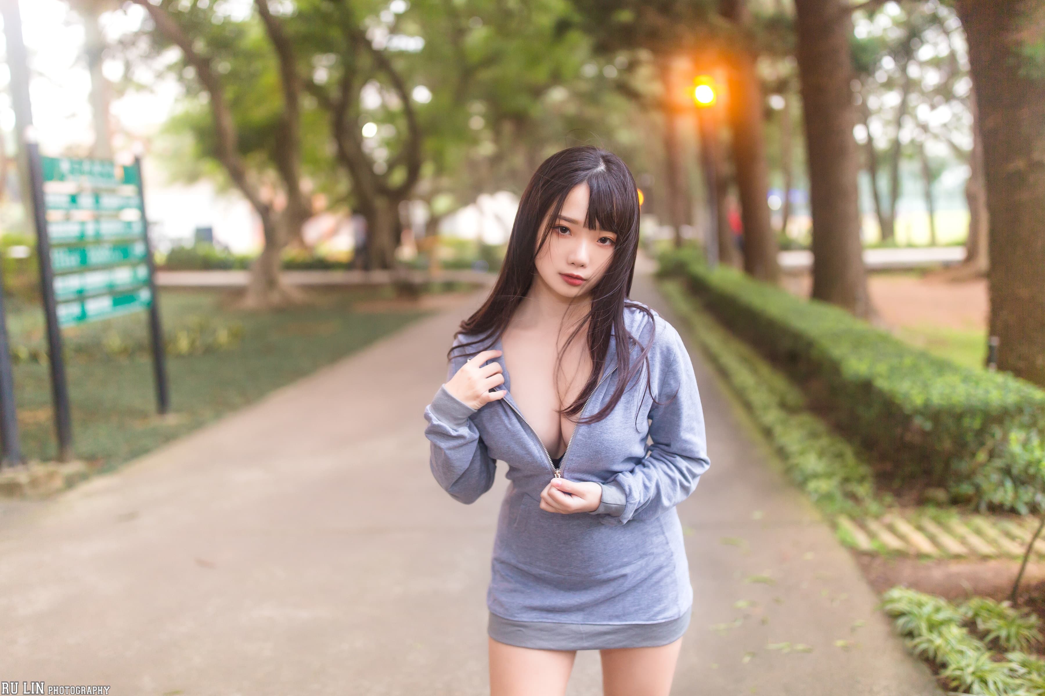 Asian beauty outdoor cosplay wallpaper