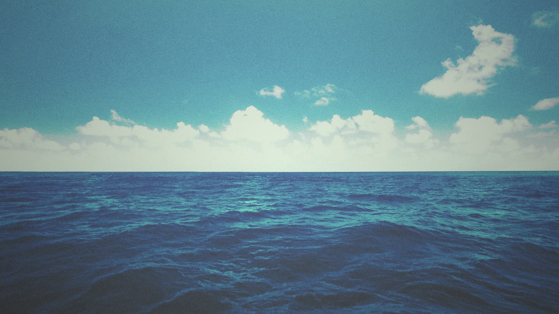 Vaporwave style ocean wallpaper, HD resolution