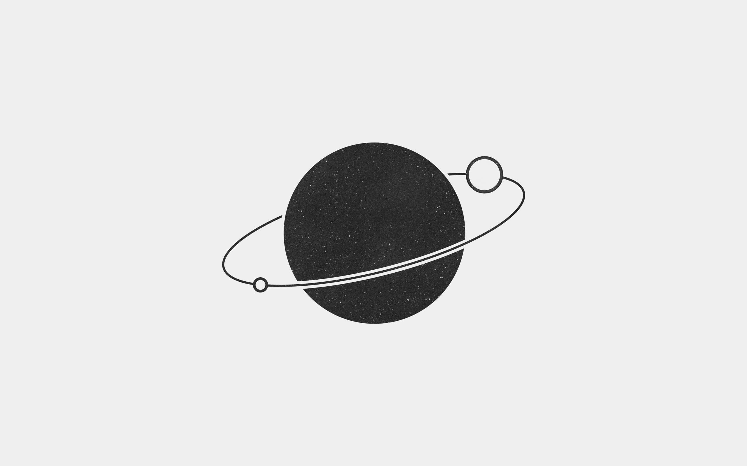 Cosmic planet wallpaper featuring a black hole