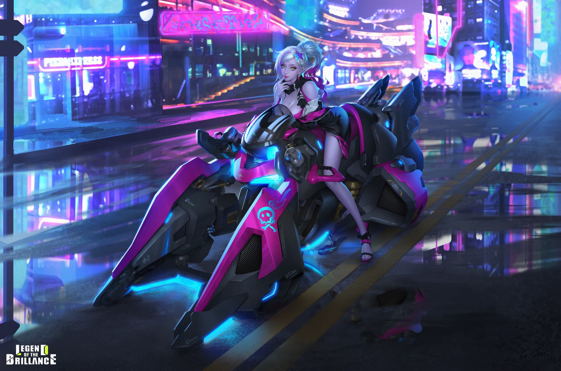 Cyberpunk synthwave wallpaper in HD 1920x1270