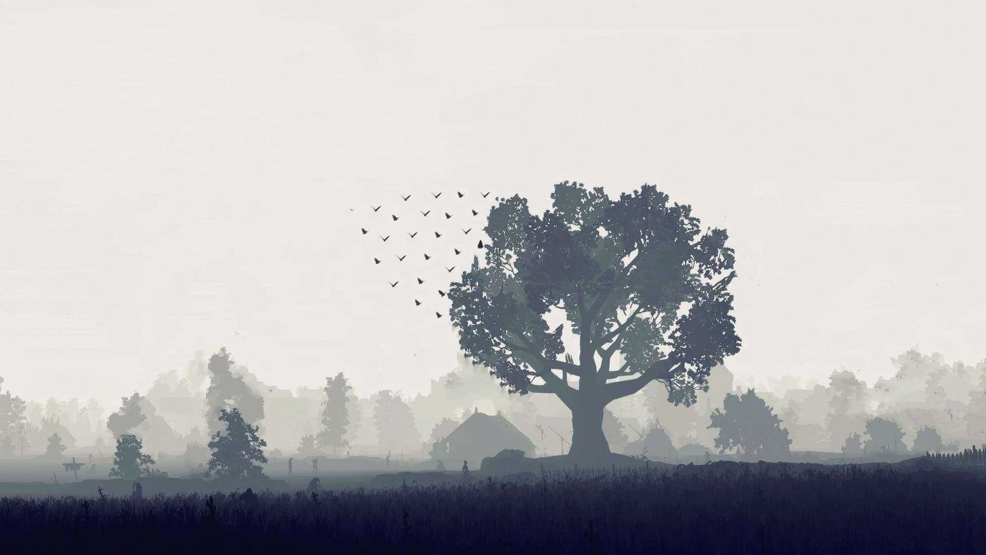 Game scene fog wallpaper, fresh and dreamy