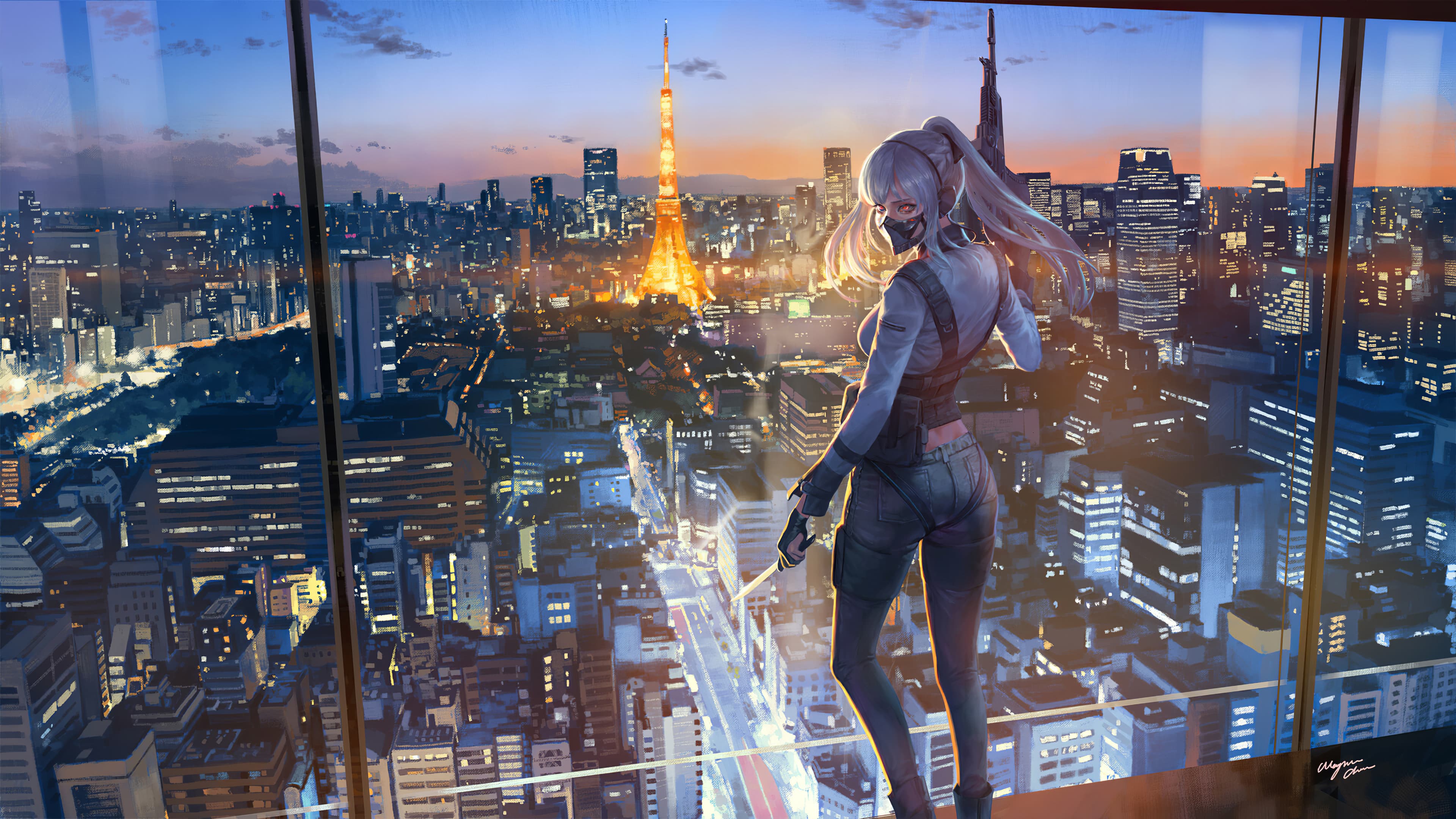 UHD wallpaper in WLOP style from Girls' Frontline