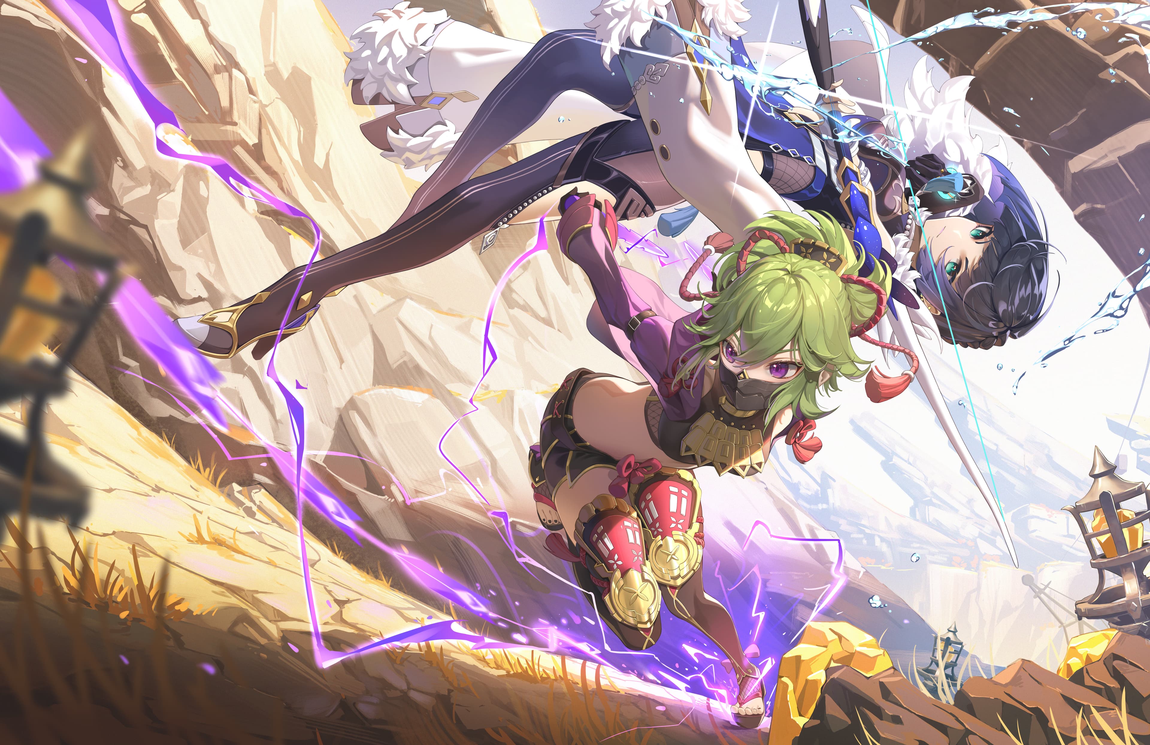 4K UHD wallpaper of Honkai and Arknights