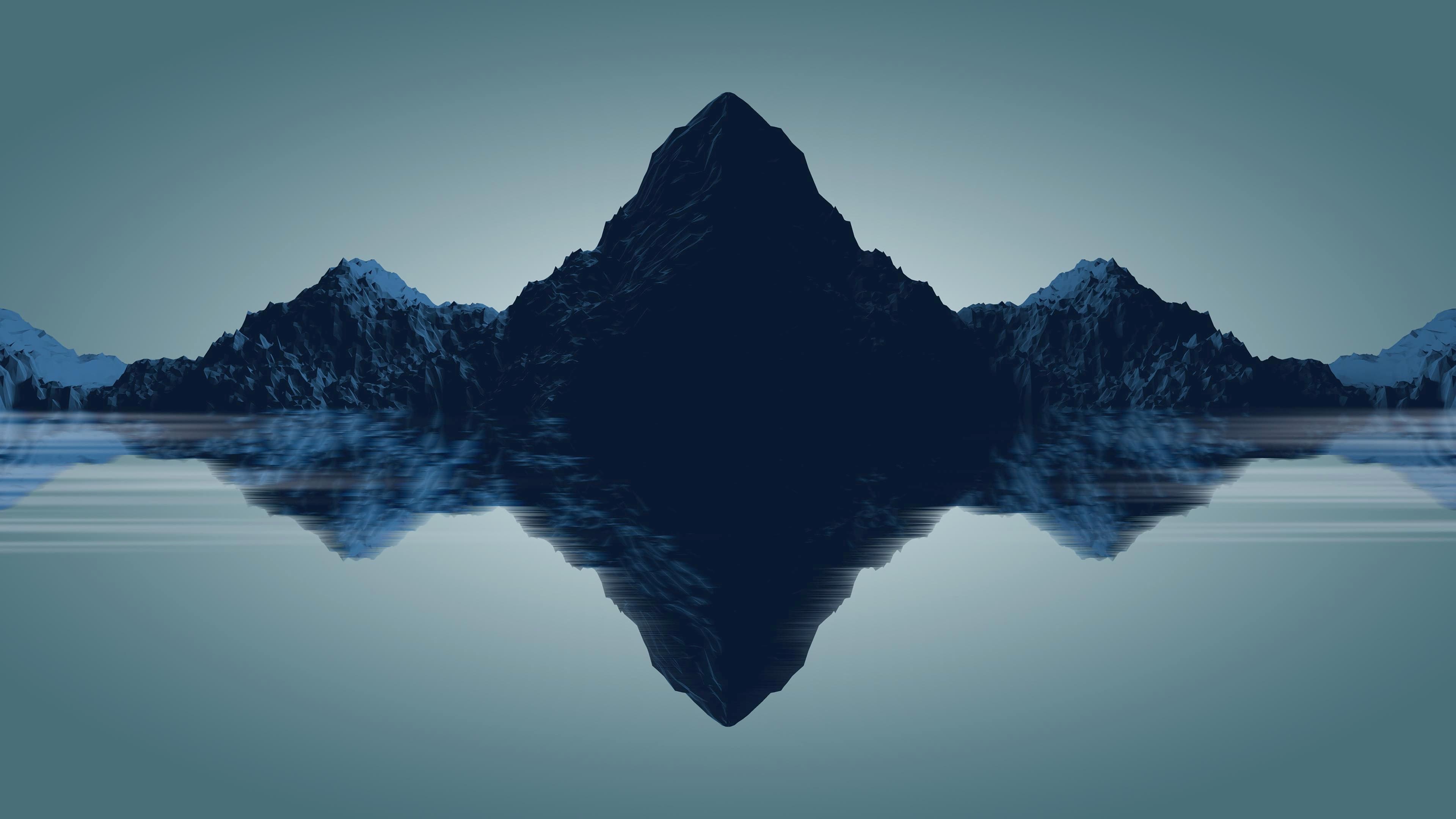 3840x2160 mountain abstract art wallpaper