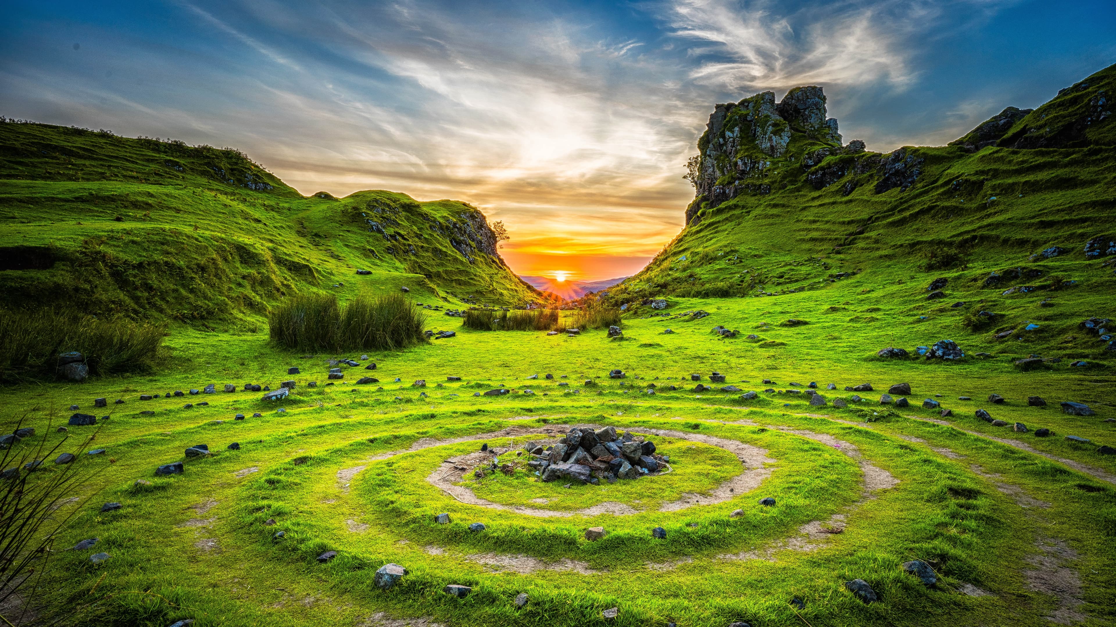 Nature landscape grassland HD horizontal wallpaper
