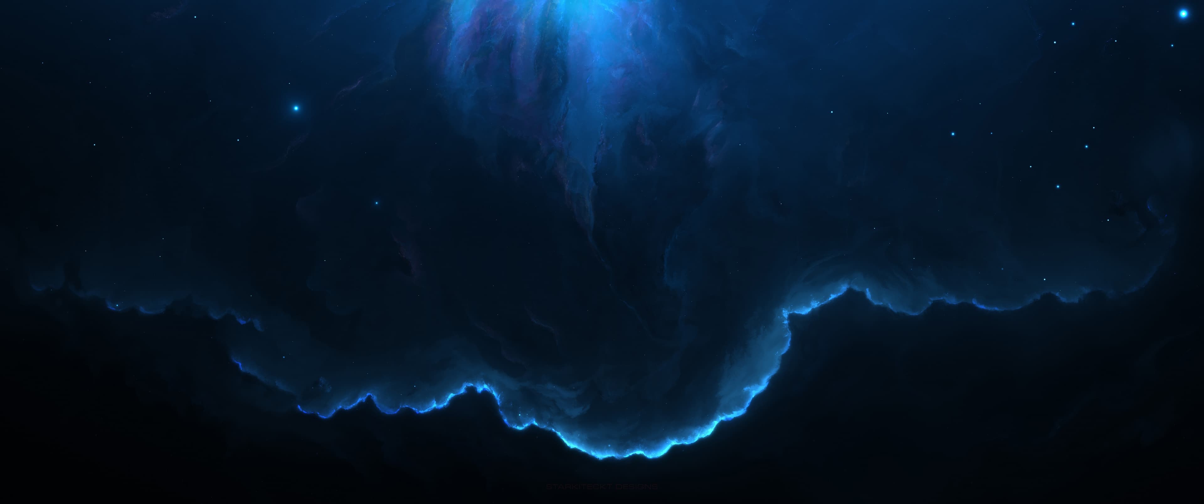 Ultra HD wallpaper of nebula and galaxy