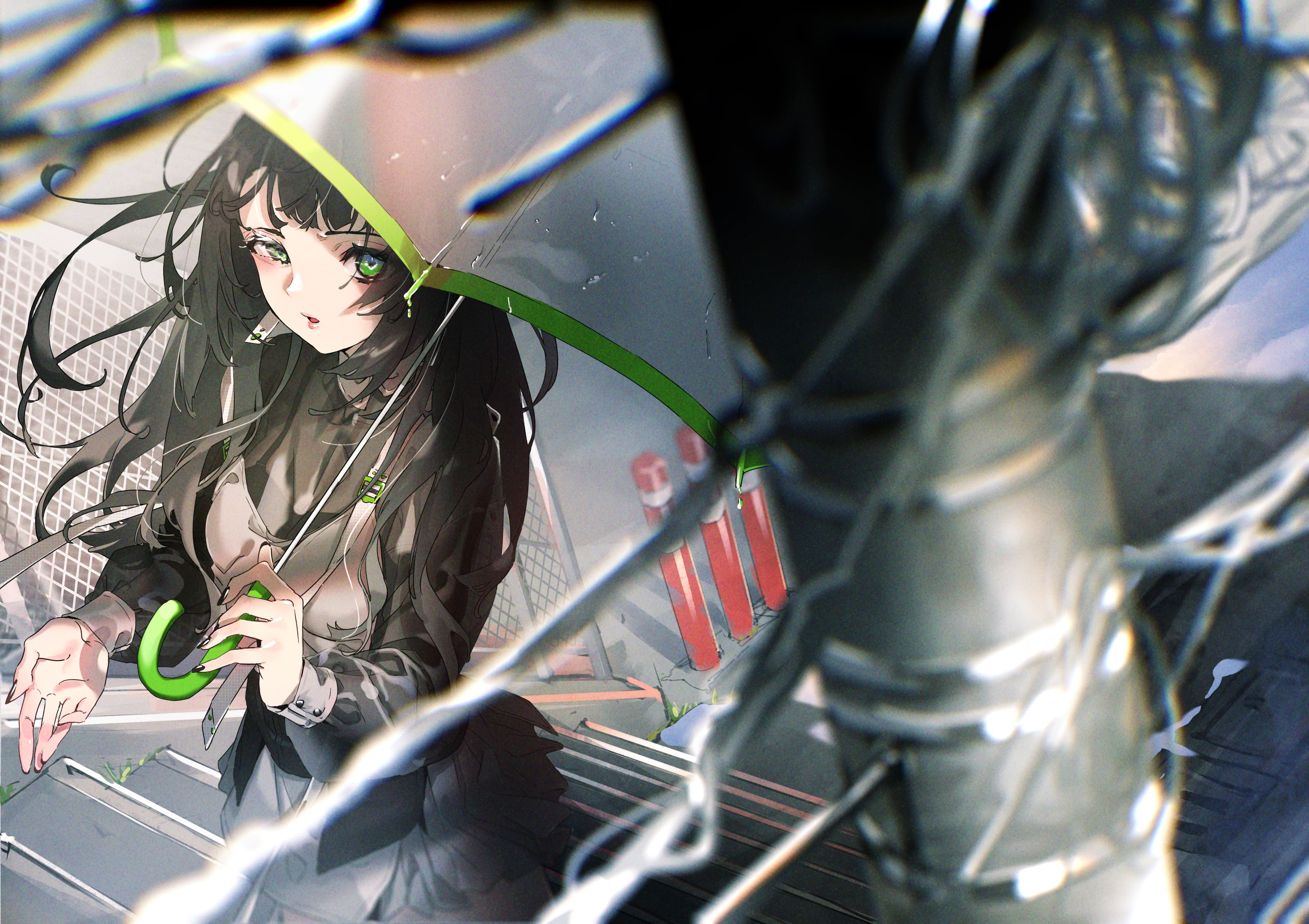 4K wallpaper featuring Overwatch and Girls Frontline style