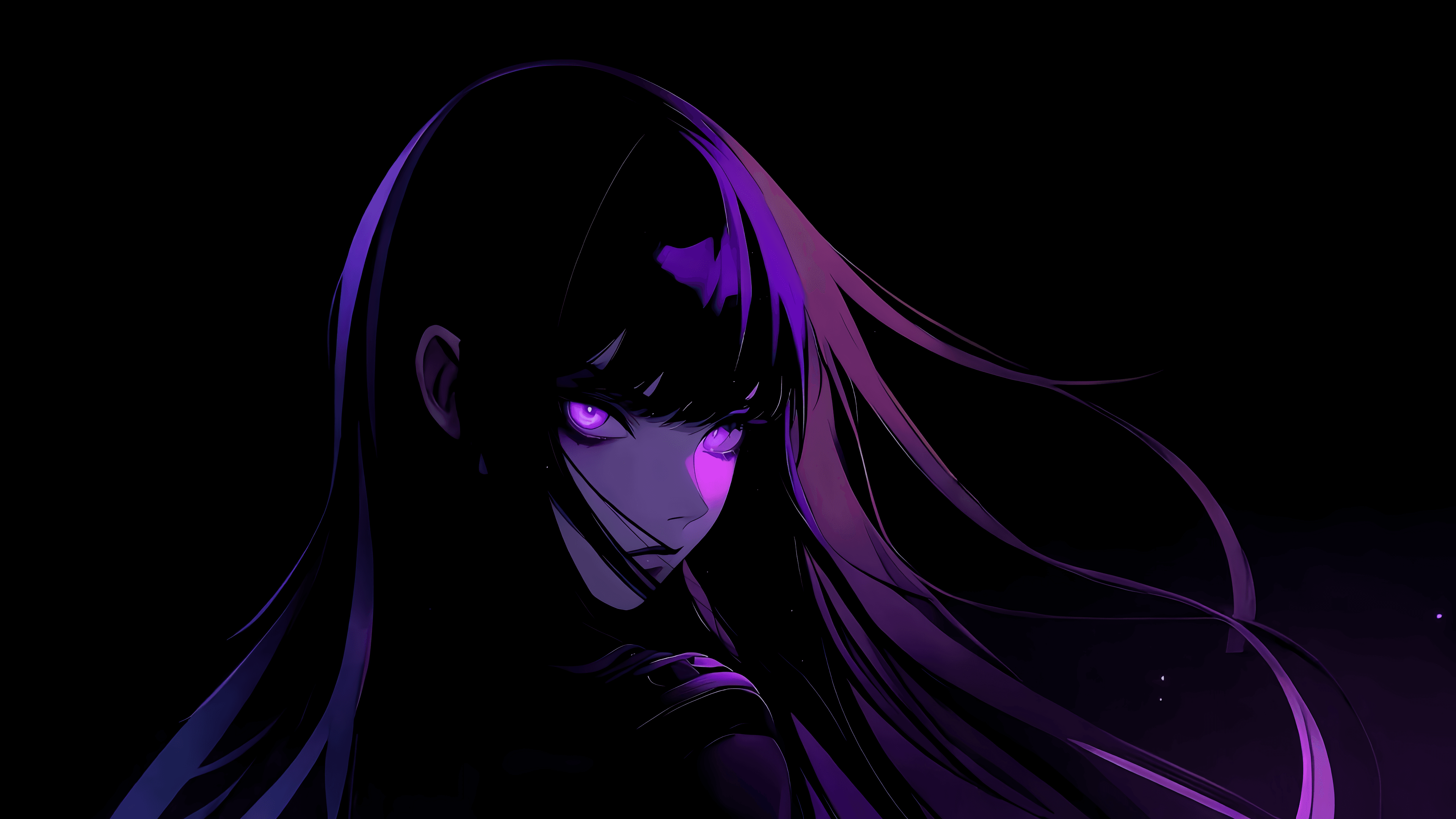 Purple dark silhouette desktop wallpaper