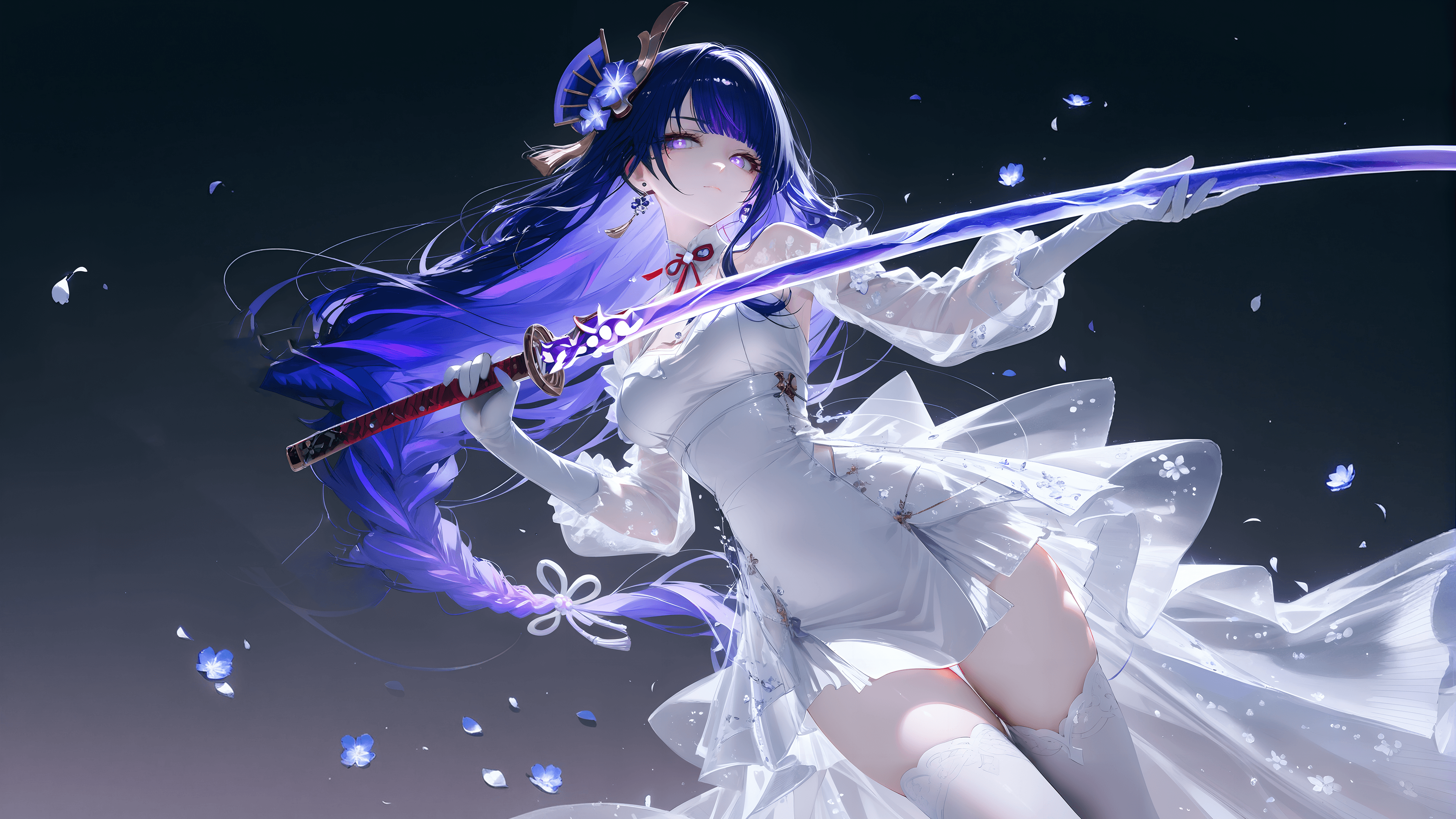Fantasy purple game character wallpaper