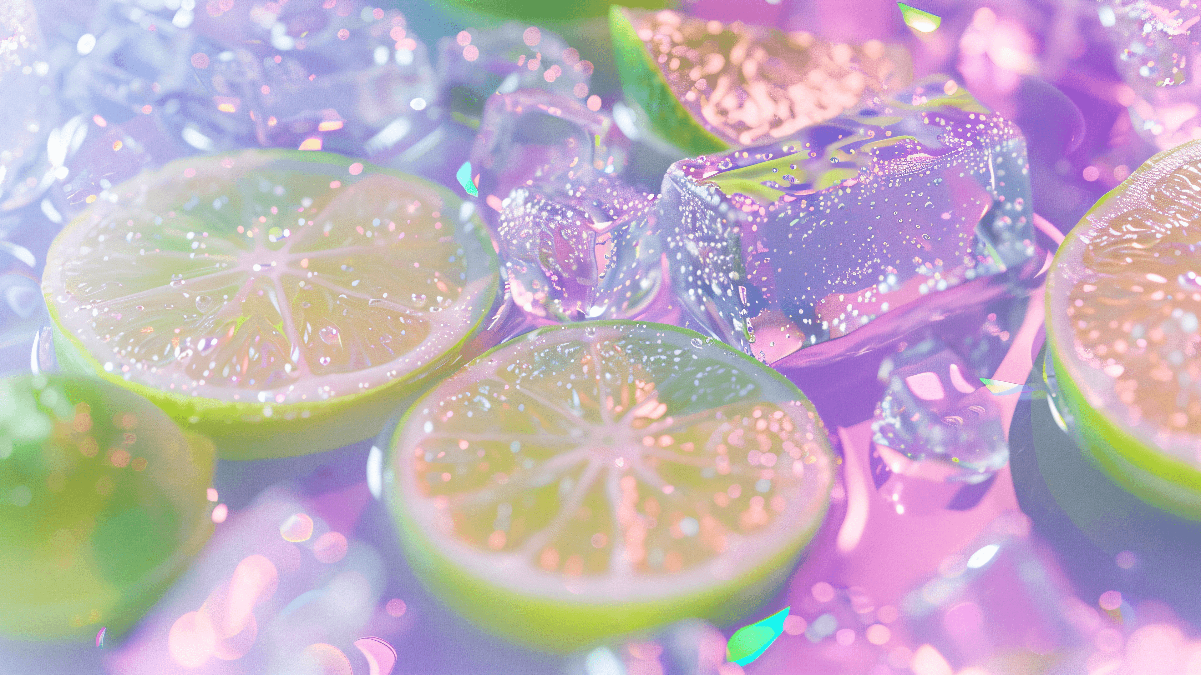 Purple water vaporwave 3D wallpaper