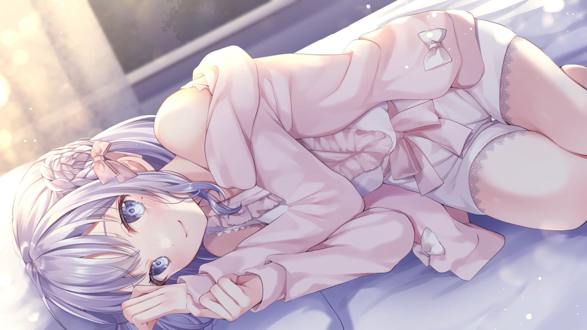 Cute anime girl cherry blossom wallpaper