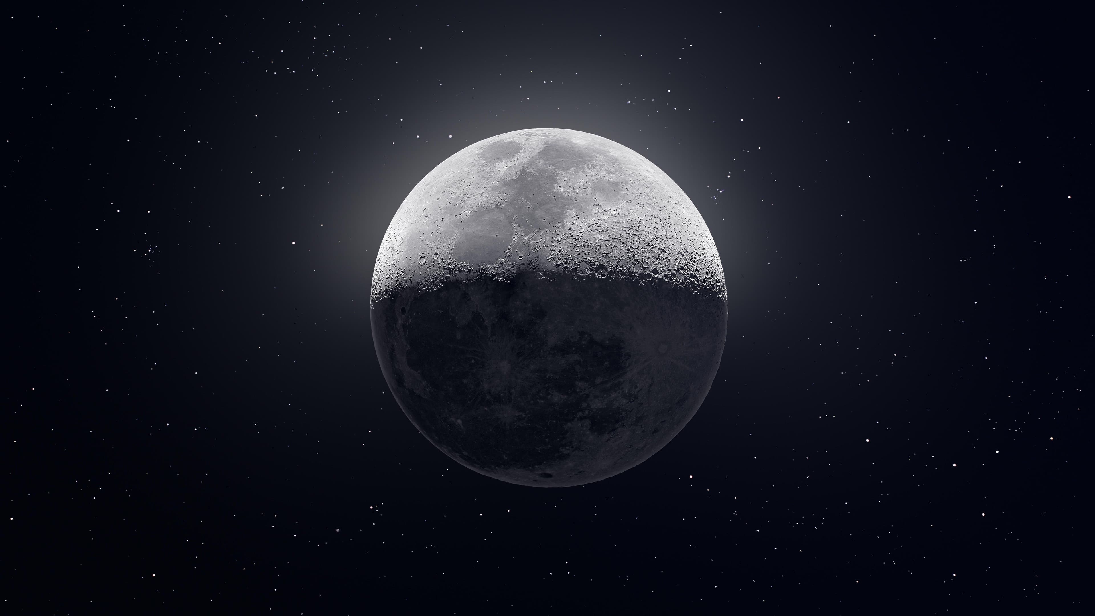 Ultra HD moon wallpaper in 7680x4320