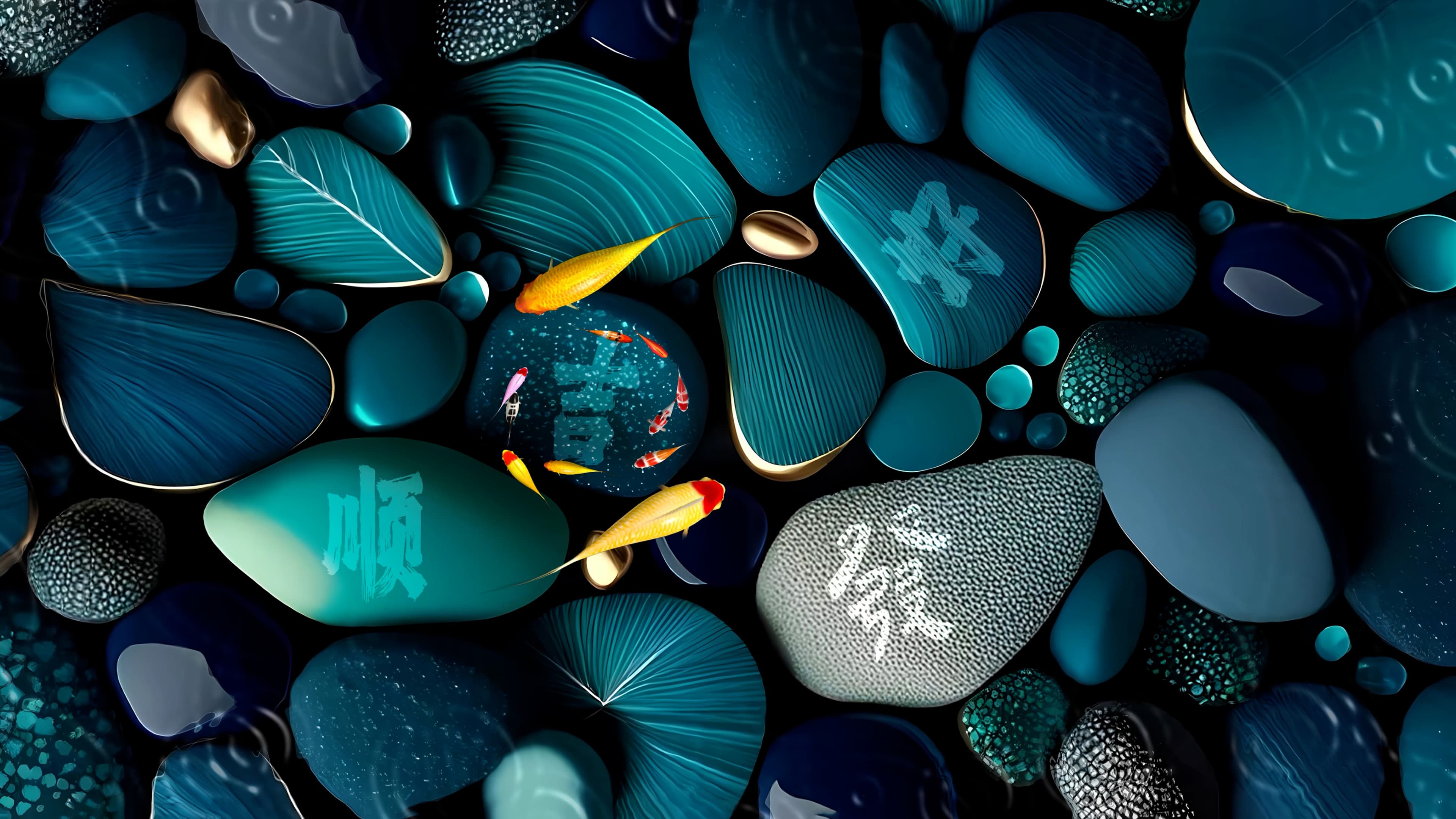 Underwater macro abstract colorful fish wallpaper