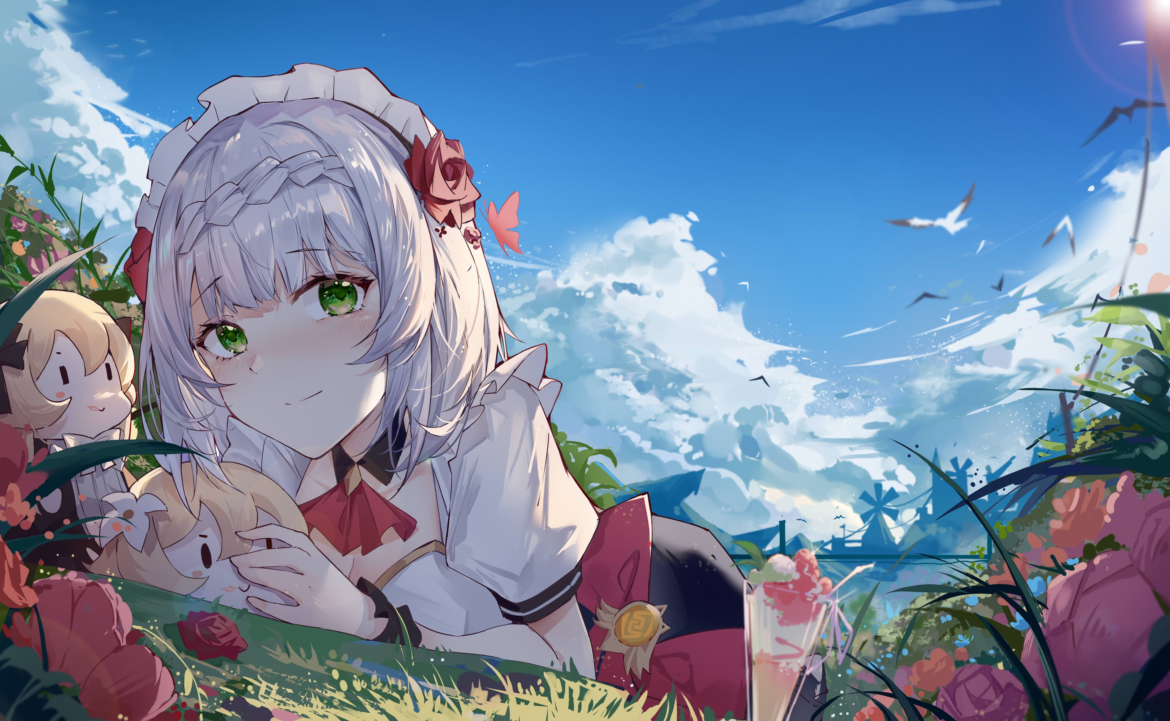4K wallpaper of Honkai and Azur Lane pets