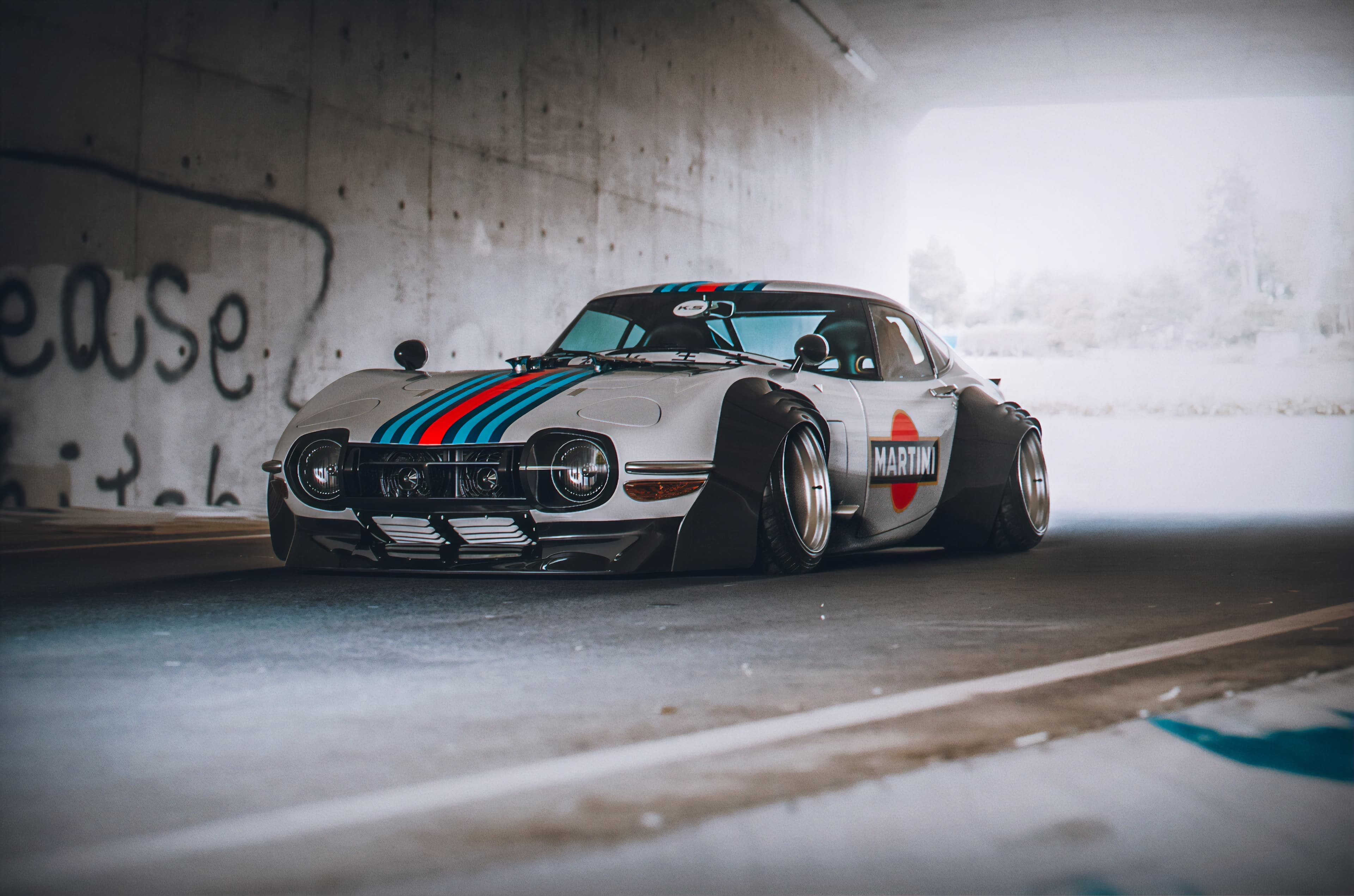 High-definition wallpaper of racing drift and vintage cars