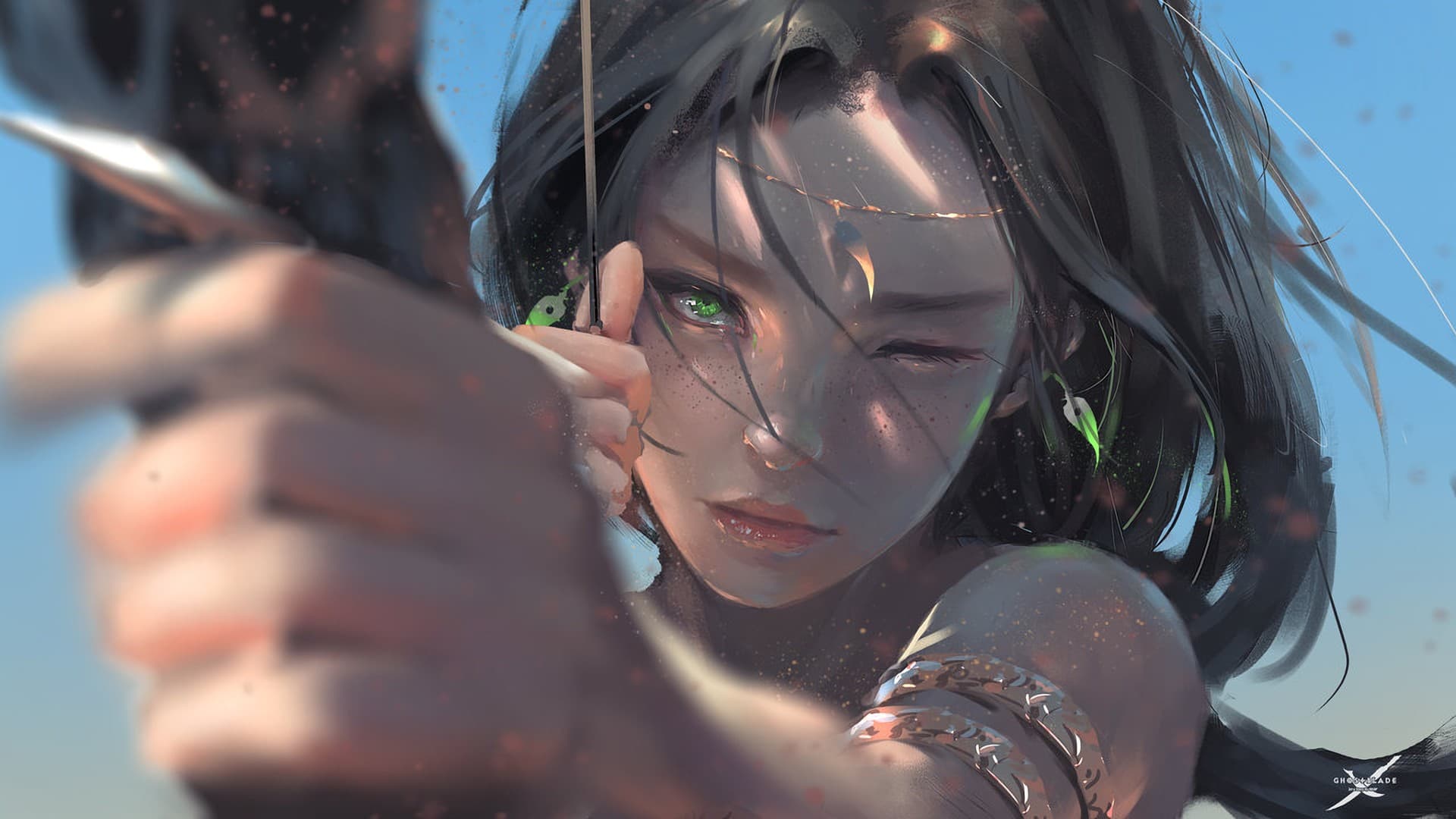 WLOP style Chinese comic wallpaper, 1920x1080